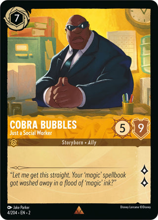 Cobra Bubbles - Just a Social Worker (4) (2) - Disney Lorcana Single