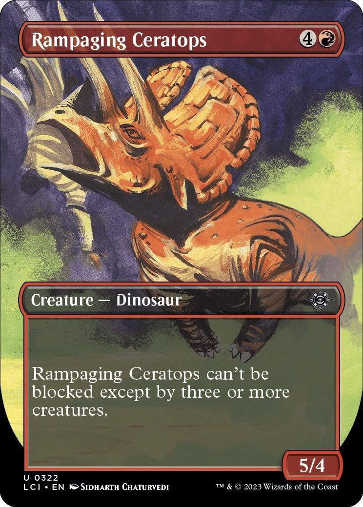 Rampaging Ceratops (Borderless) (322) [LCI] - MTG Single