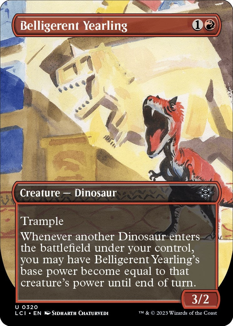 Belligerent Yearling (Borderless) (320) [LCI] - MTG Single