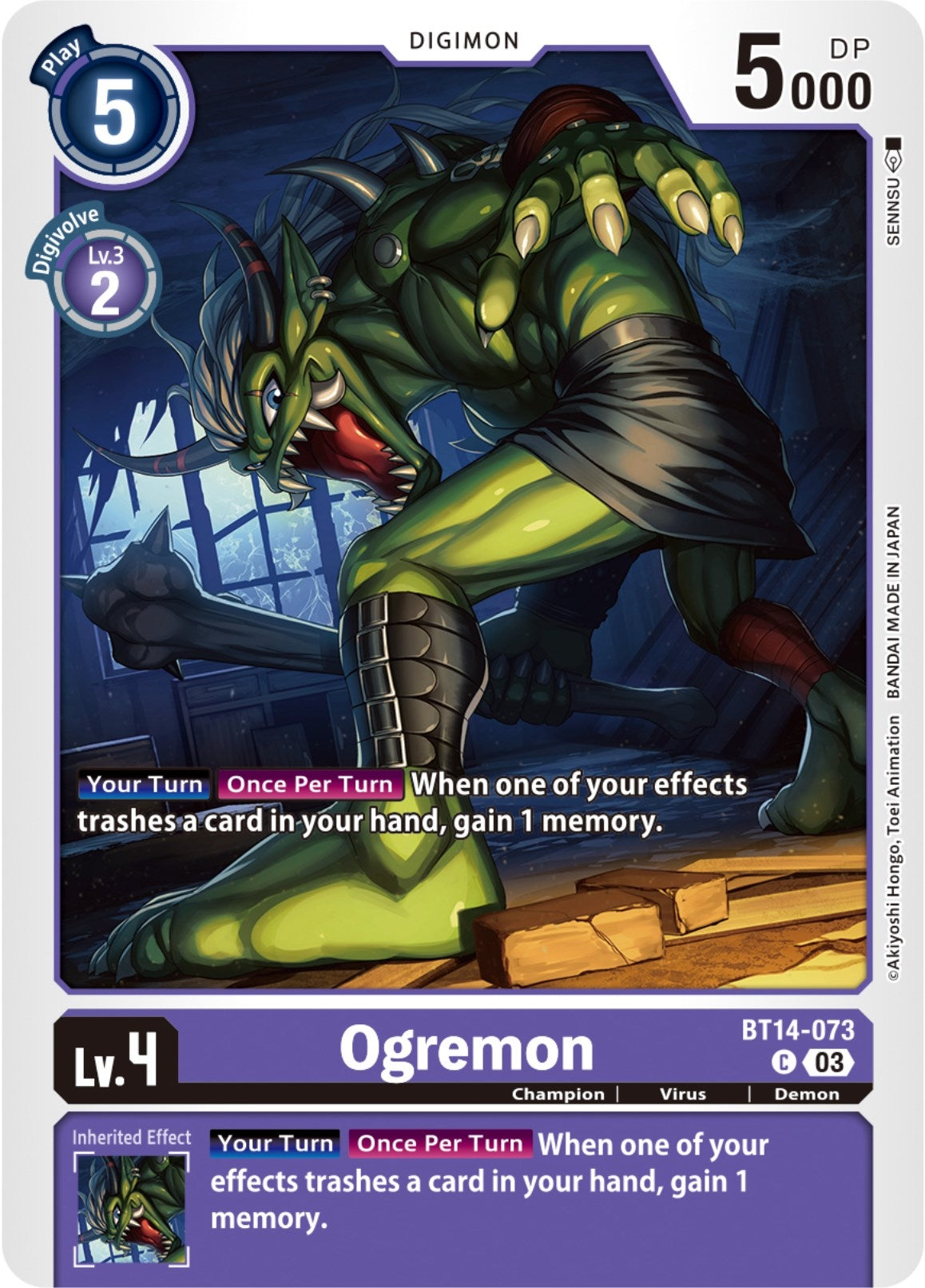 Ogremon (14073) [BT14] - Digimon Card Game Single