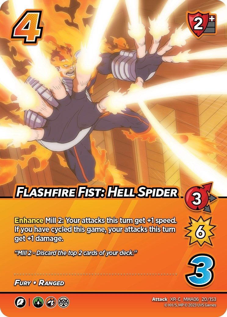 Flashfire Fist: Hell Spider (XR) (20) [MHA6] - UniVersus Single