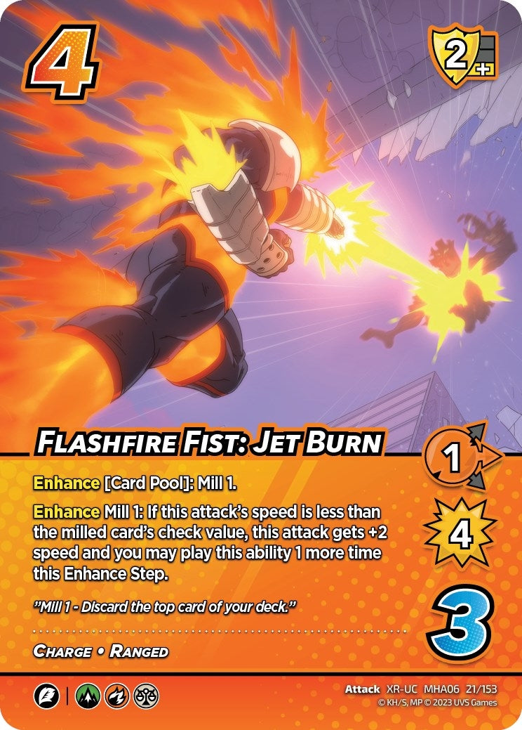 Flashfire Fist: Jet Burn (XR) (21) [MHA6] - UniVersus Single
