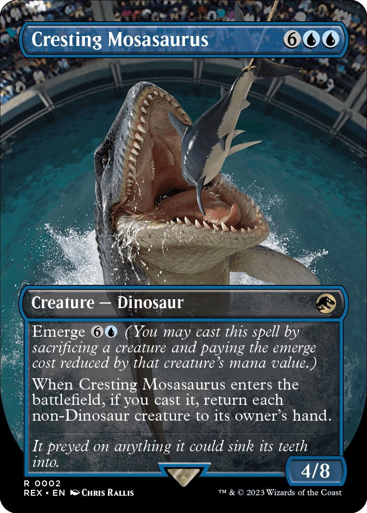 Cresting Mosasaurus (Borderless) (2) [REX] - MTG Single