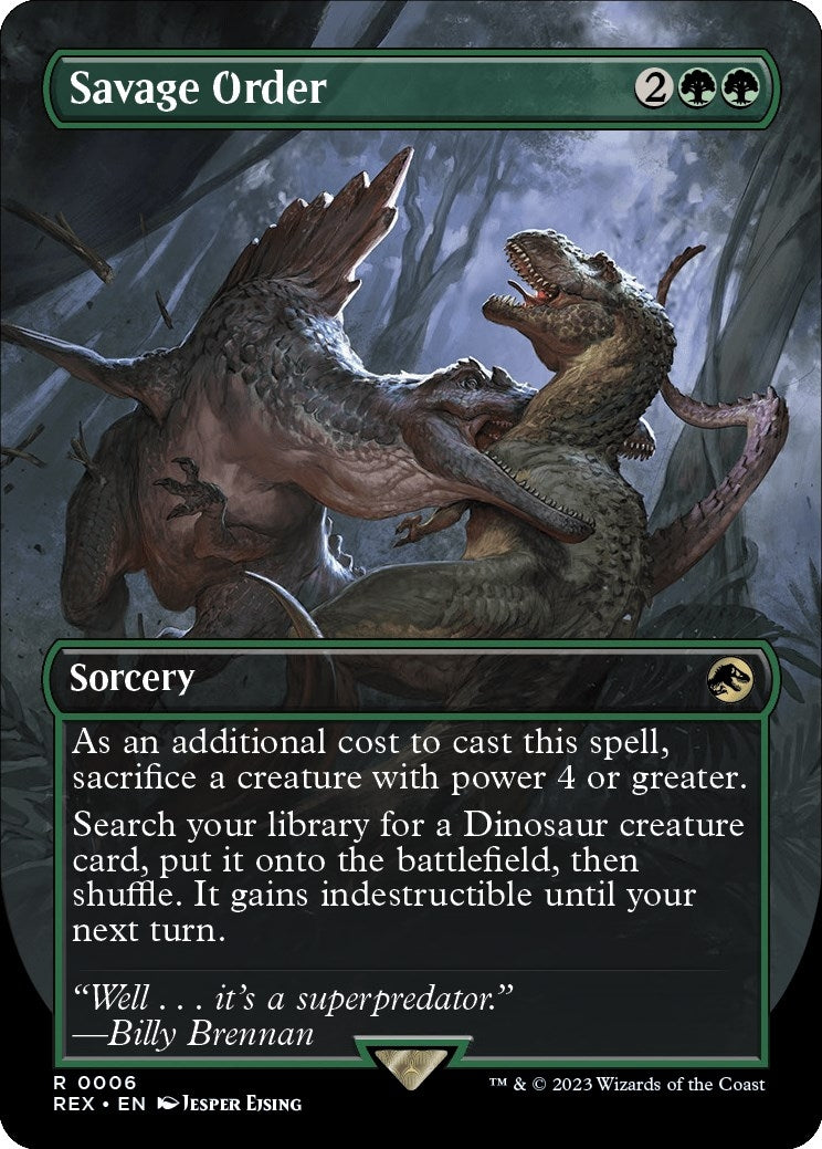 Savage Order (Borderless) (6) [REX] - MTG Single