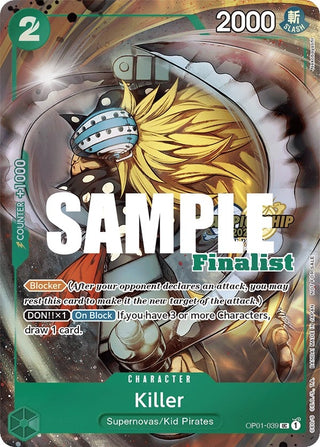 Killer (CS 2023 Top Players Pack) [Finalist] (1039) (OP-PR) - One Piece Card Game Single