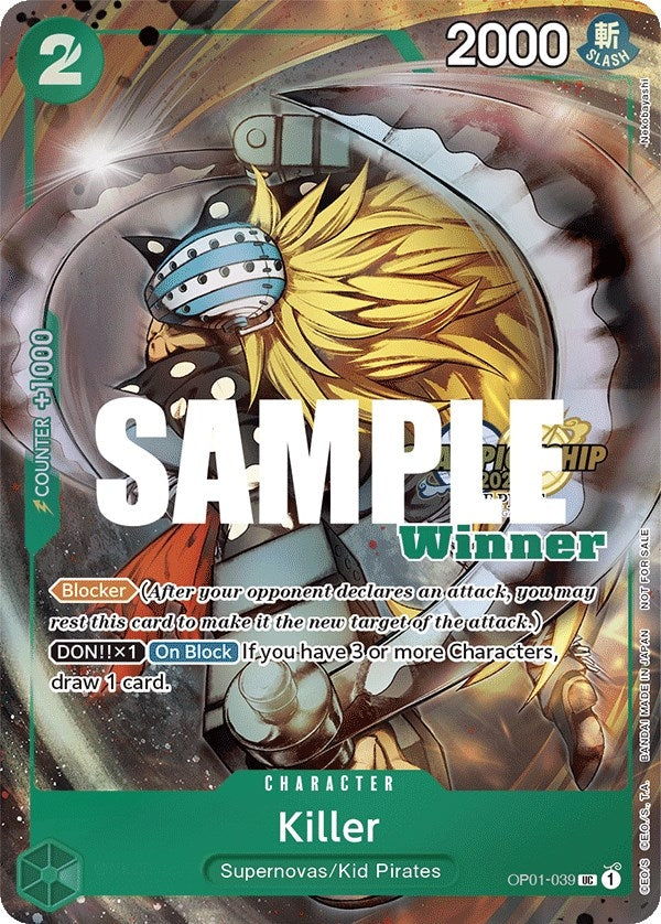 Killer (CS 2023 Top Players Pack) [Winner] (1039) (OP-PR) - One Piece Card Game Single