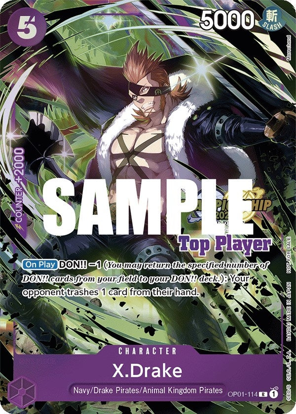 X.Drake (CS 2023 Top Players Pack) (1114) (OP-PR) - One Piece Card Game Single