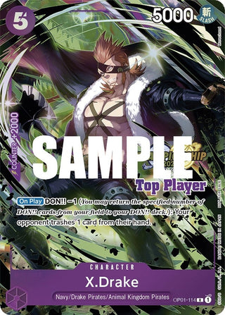 X.Drake (CS 2023 Top Players Pack) (1114) (OP-PR) - One Piece Card Game Single
