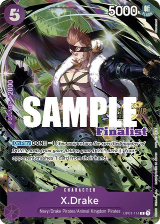 X.Drake (CS 2023 Top Players Pack) [Finalist] (1114) (OP-PR) - One Piece Card Game Single