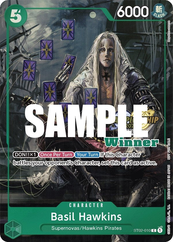 Basil Hawkins (CS 2023 Top Players Pack) [Winner] (2010) (OP-PR) - One Piece Card Game Single