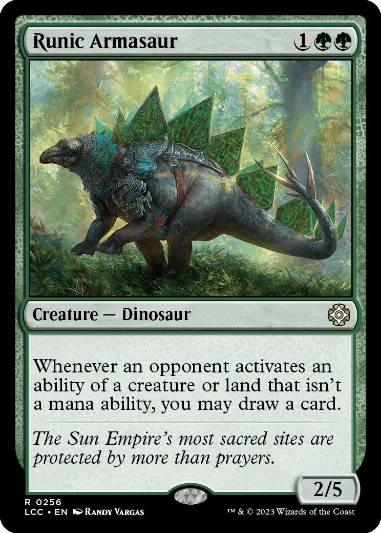 Runic Armasaur (256) [LCC] - MTG Single