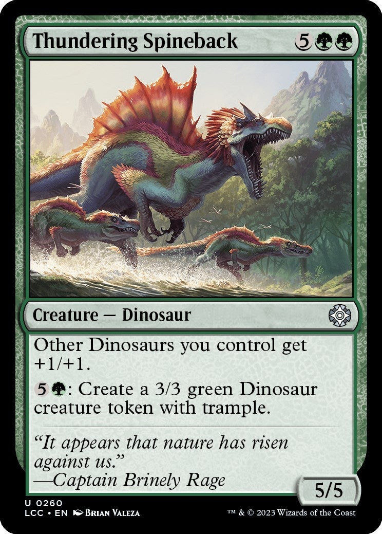 Thundering Spineback (260) [LCC] - MTG Single