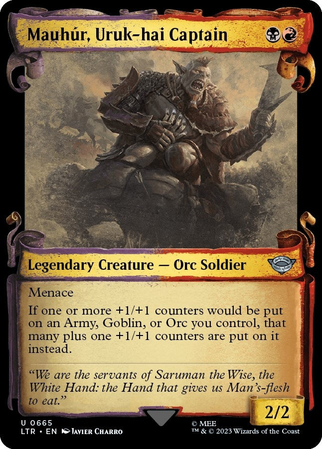 Mauhur Uruk-hai Captain (Showcase Scrolls) (665) [LTR] - MTG Single