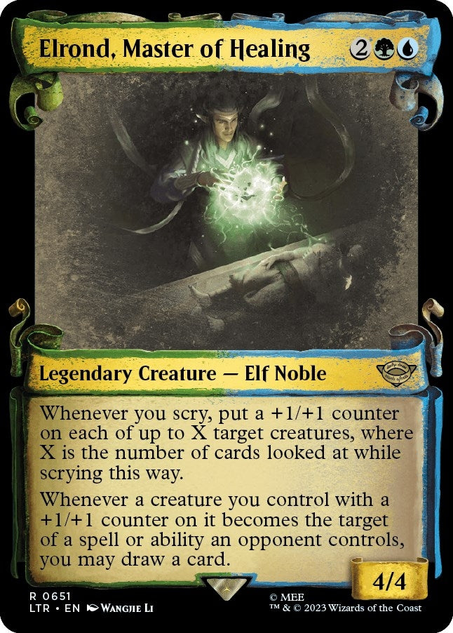 Elrond Master of Healing (Showcase Scrolls) (651) [LTR] - MTG Single