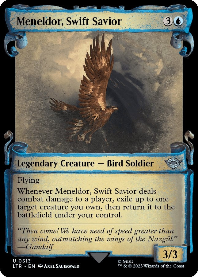 Meneldor Swift Savior (Showcase Scrolls) (513) [LTR] - MTG Single