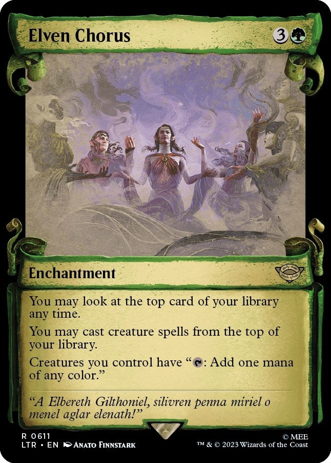 Elven Chorus (Showcase Scrolls) (611) [LTR] - MTG Single