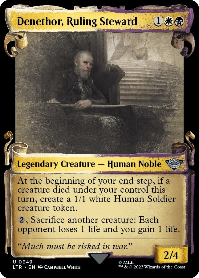 Denethor Ruling Steward (Showcase Scrolls) (649) [LTR] - MTG Single