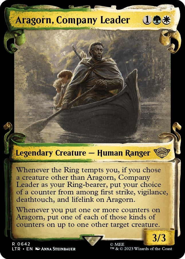 Aragorn Company Leader (Showcase Scrolls) (642) [LTR] - MTG Single