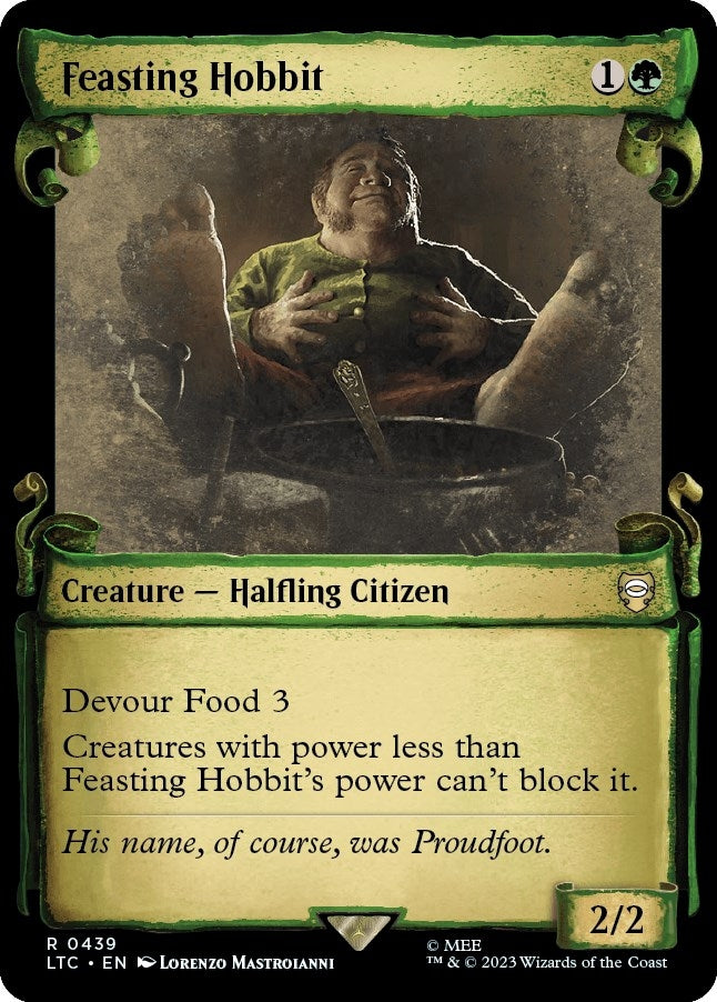 Feasting Hobbit (Showcase Scrolls) (439) [LTC] - MTG Single