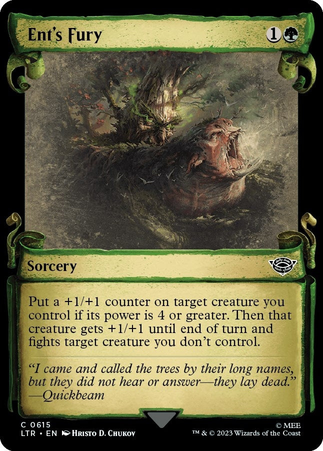 Ent’s Fury (Showcase Scrolls) (615) [LTR] - MTG Single