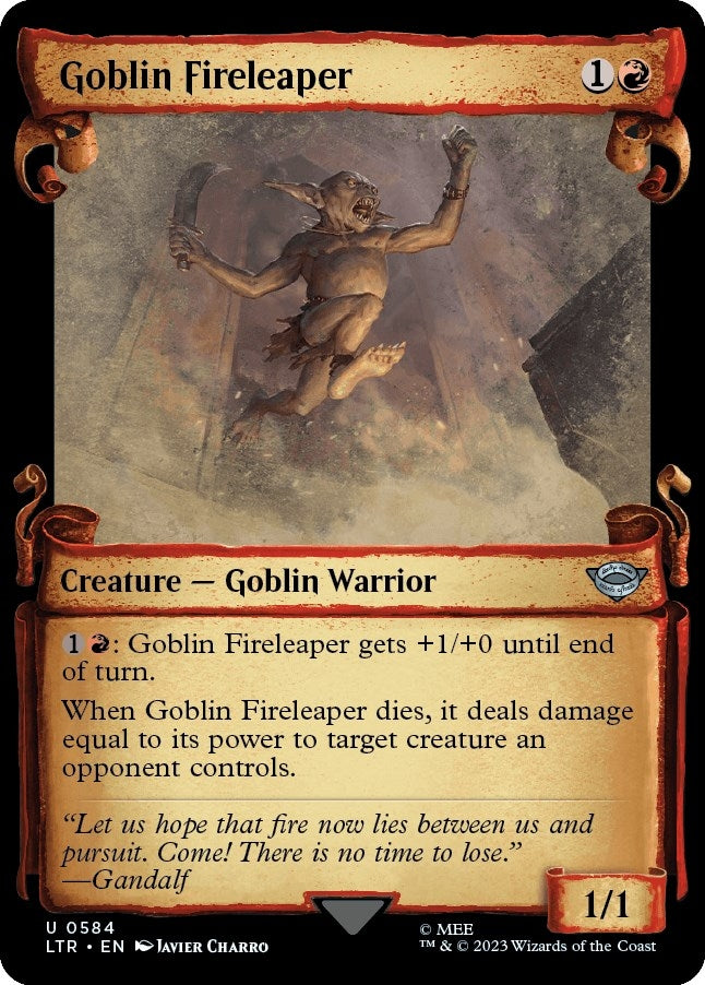 Goblin Fireleaper (Showcase Scrolls) (584) [LTR] - MTG Single