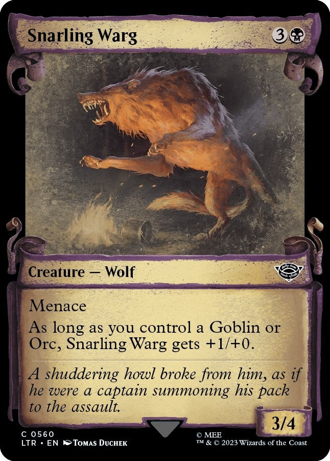 Snarling Warg (Showcase Scrolls) (560) [LTR] - MTG Single