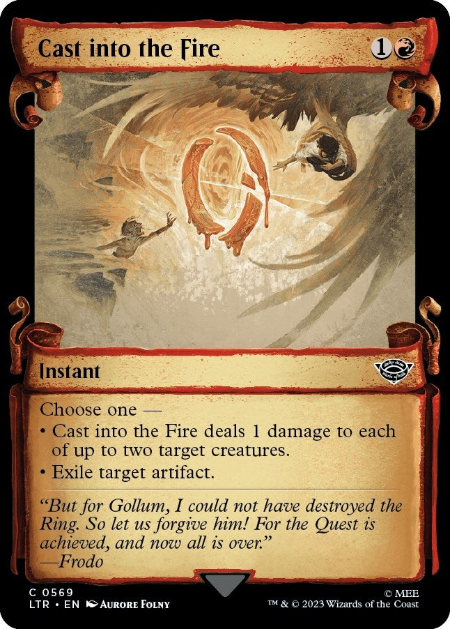Cast into the Fire (Showcase Scrolls) (569) [LTR] - MTG Single