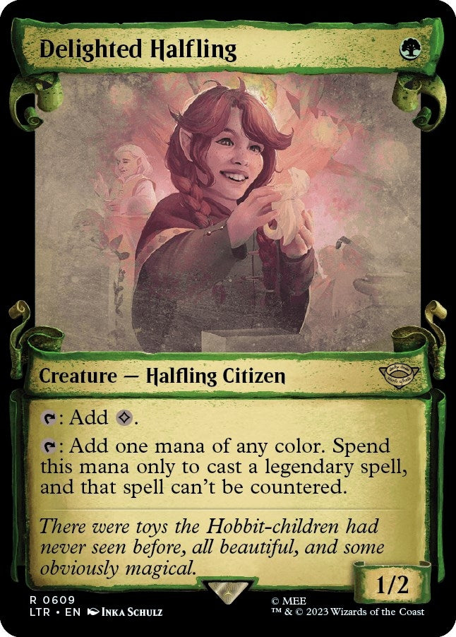 Delighted Halfling (Showcase Scrolls) (609) [LTR] - MTG Single