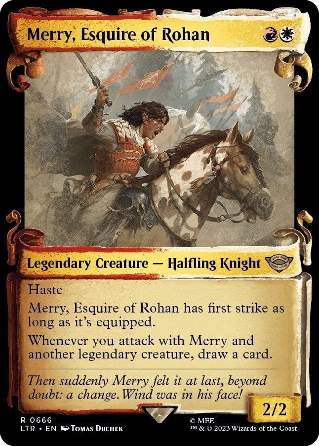 Merry Esquire of Rohan (Showcase Scrolls) (666) [LTR] - MTG Single