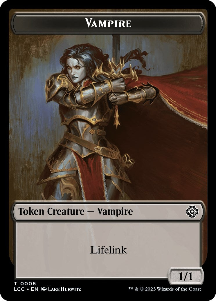 Vampire (0006) // Vampire Demon Double-Sided Token (0) [LCC] - MTG Single