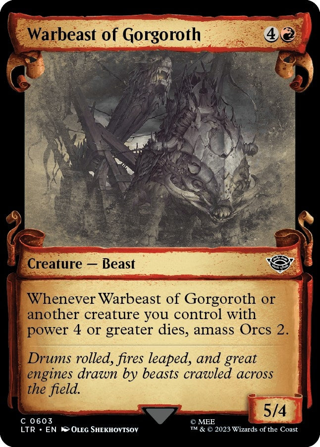 Warbeast of Gorgoroth (Showcase Scrolls) (603) [LTR] - MTG Single