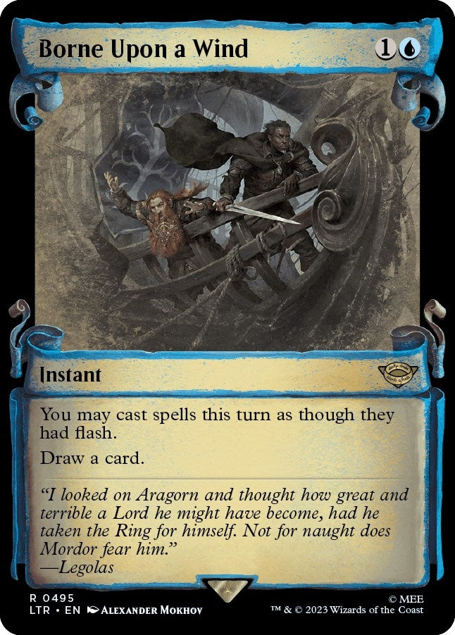 Borne Upon a Wind (Showcase Scrolls) (495) [LTR] - MTG Single