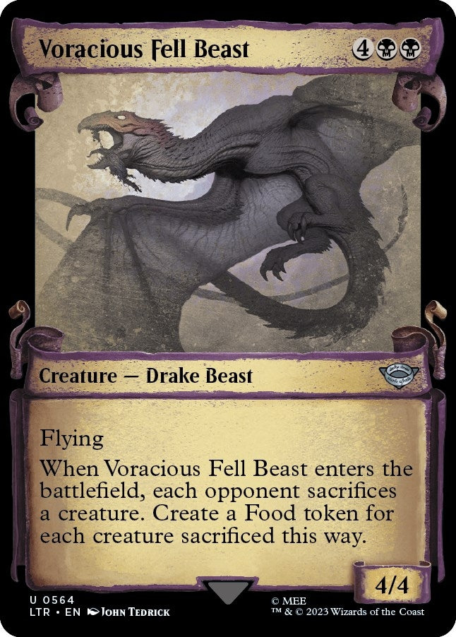 Voracious Fell Beast (Showcase Scrolls) (564) [LTR] - MTG Single