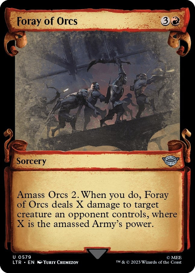 Foray of Orcs (Showcase Scrolls) (579) [LTR] - MTG Single