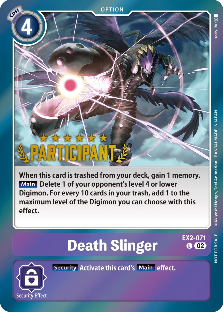 Death Slinger (Digimon 3-On-3 November 2023 Participation) (2071) [EX02] - Digimon Card Game Single