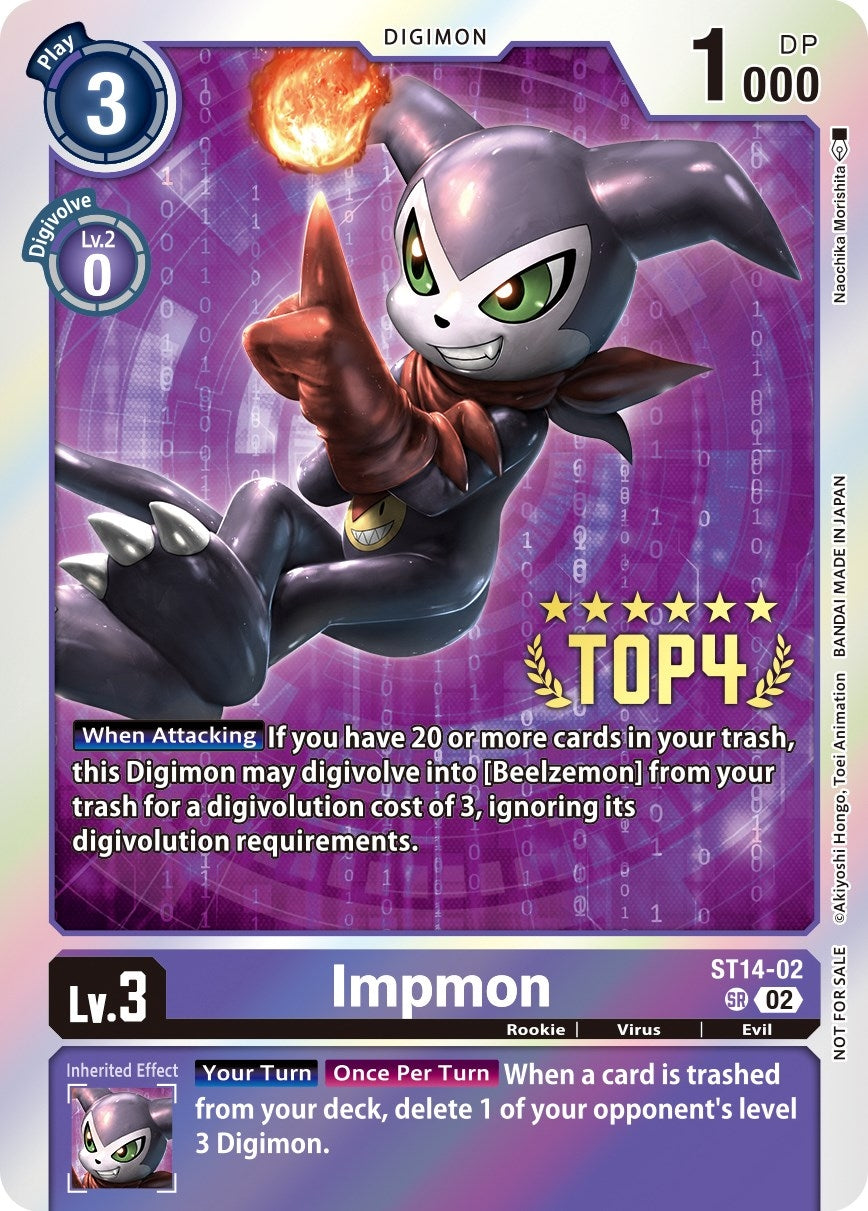 Impmon (Digimon 3-On-3 November 2023 Top 4) (1402) [ST-14] - Digimon Card Game Single
