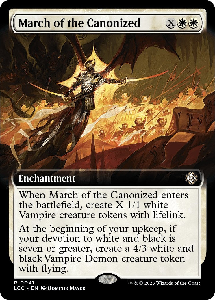 March of the Canonized (Extended Art) (41) [LCC] - MTG Single