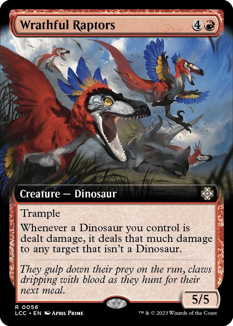 Wrathful Raptors (Extended Art) (56) [LCC] - MTG Single
