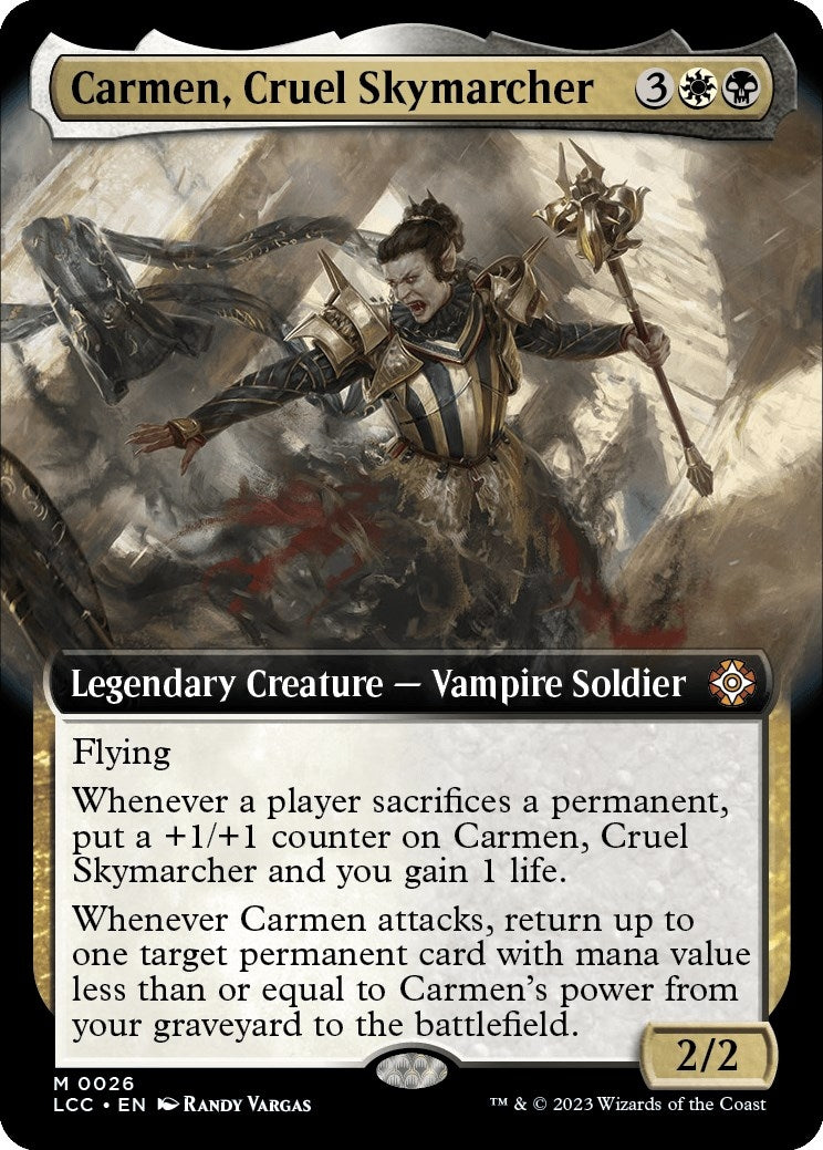 Carmen Cruel Skymarcher (Extended Art) (26) [LCC] - MTG Single