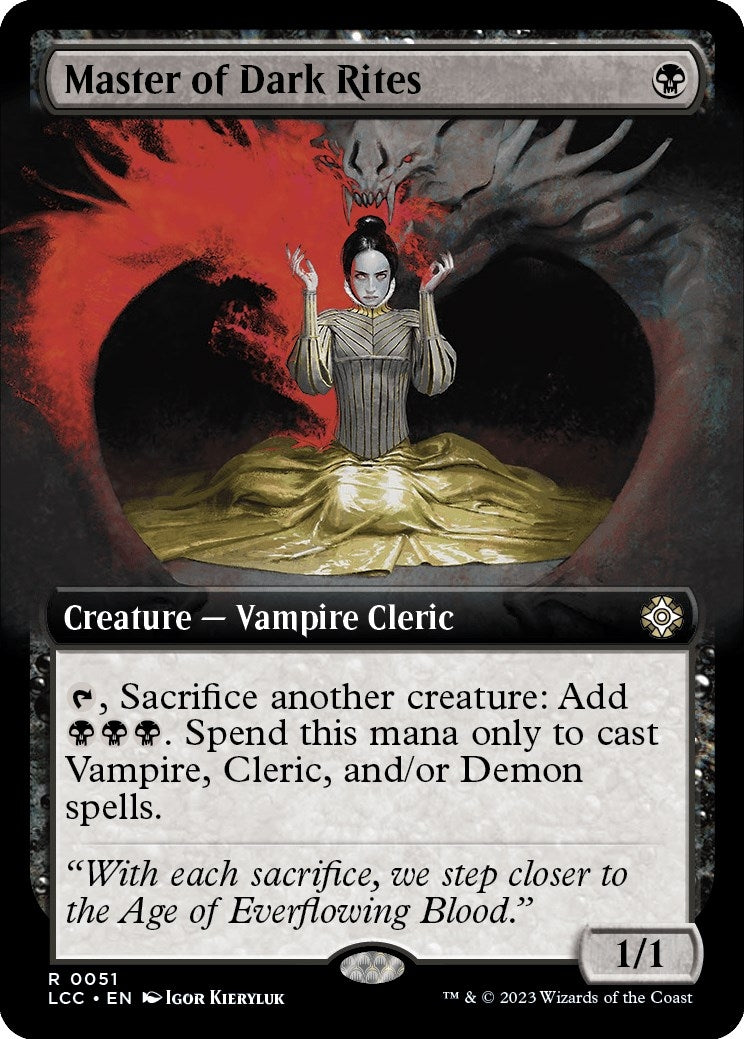Master of Dark Rites (Extended Art) (51) [LCC] - MTG Single