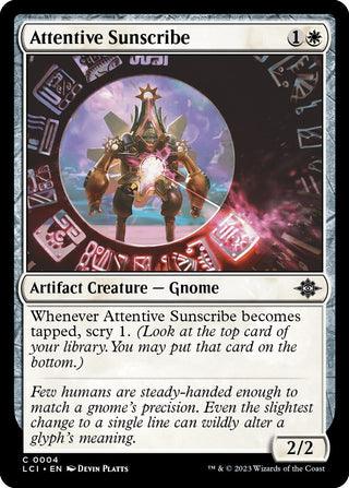 Attentive Sunscribe (4) [LCI] - MTG Single