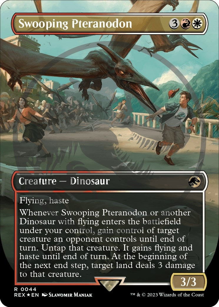 Swooping Pteranodon (Borderless) (Emblem) (44) [REX] - MTG Single