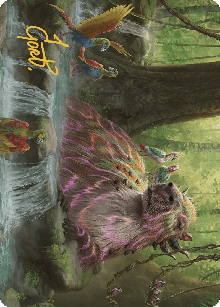 Basking Capybara Art Card (Gold-Stamped Signature) (22) [ASLCI] - MTG Single