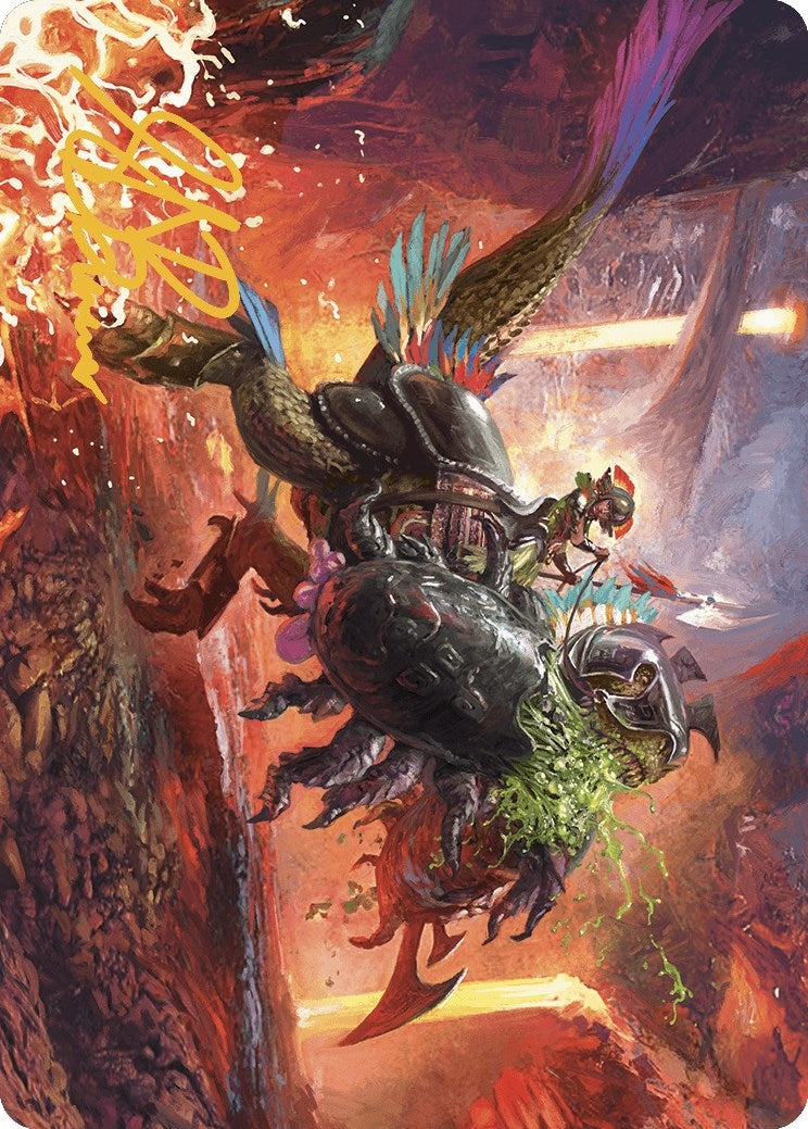 Triumphant Chomp Art Card (Gold-Stamped Signature) (21) [ASLCI] - MTG Single