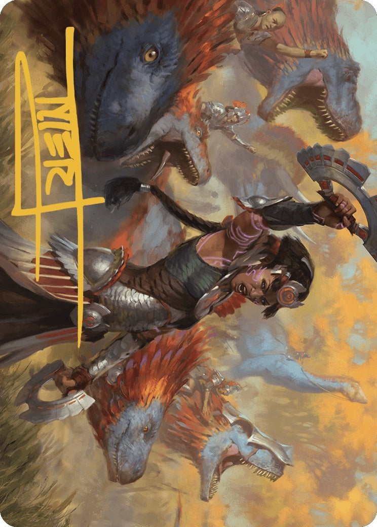 Huatli Poet of Unity Art Card (Gold-Stamped Signature) (27) [ASLCI] - MTG Single