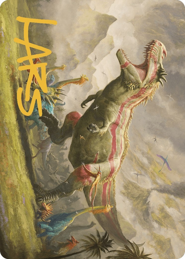 Ghalta Stampede Tyrant Art Card (Gold-Stamped Signature) (24) [ASLCI] - MTG Single