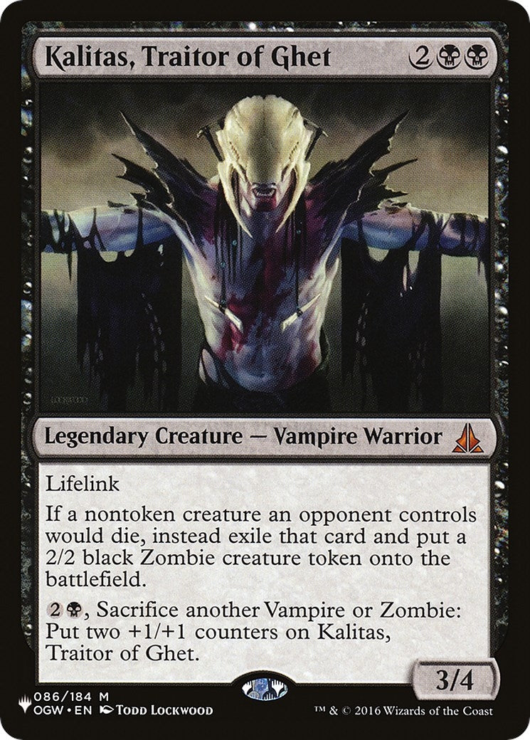 Kalitas Traitor of Ghet (86) [LIST] - MTG Single