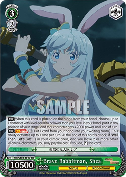 Brave Rabbitman Shea (10317) - Weiss Schwarz Single