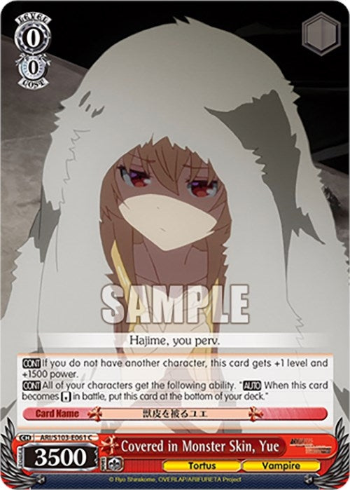 Covered in Monster Skin Yue (103061) - Weiss Schwarz Single
