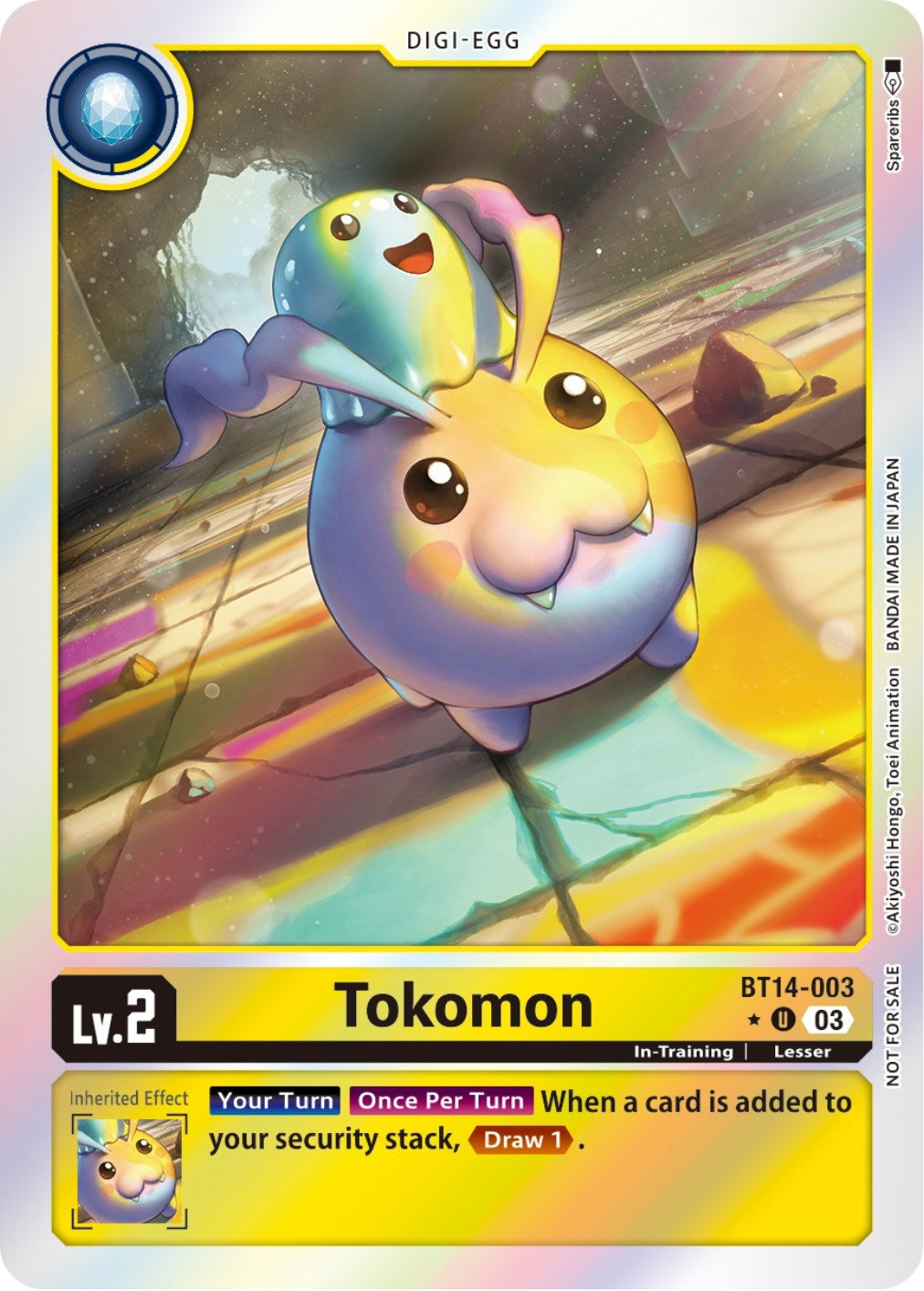 Tokomon (Blast Ace Box Promotion Pack) (14003) [BT14] - Digimon Card Game Single